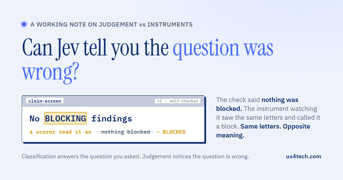 Can Jev tell you the question was wrong?